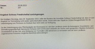 Aktuelle Lageentwicklung zum Schloss Friedrichsthal