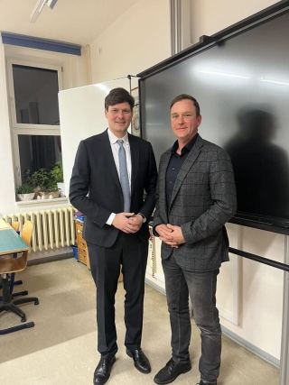 Kultusminister Conrad Clemens (CDU) zu Besuch an unserer Oberschule in Bad Gottleuba
