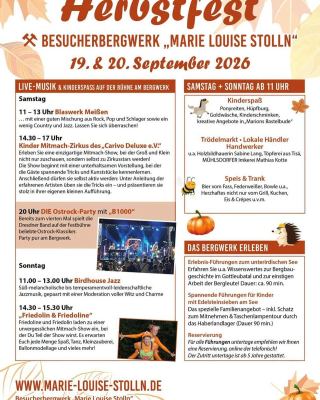 Herbstfest und 20 Jahre Besucherbergwerk